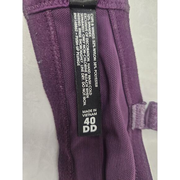 Torrid Curve Purple Lightly Padded Spring Bra Size 40DD - Picture 7 of 8